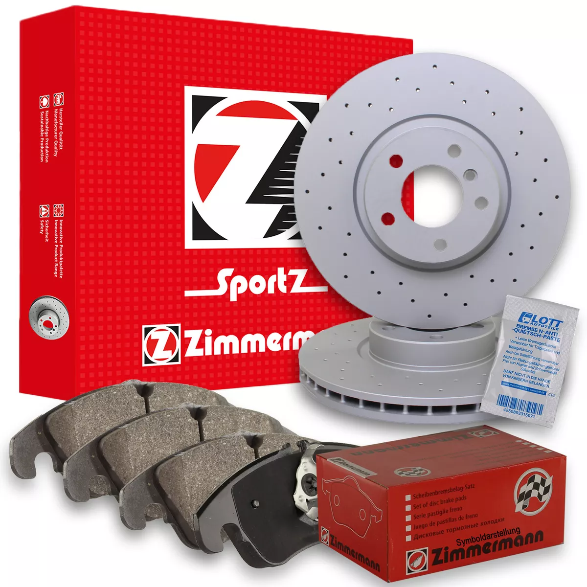 Гальмівні диски та колодки Zimmermann для Mercedes E-Class W211